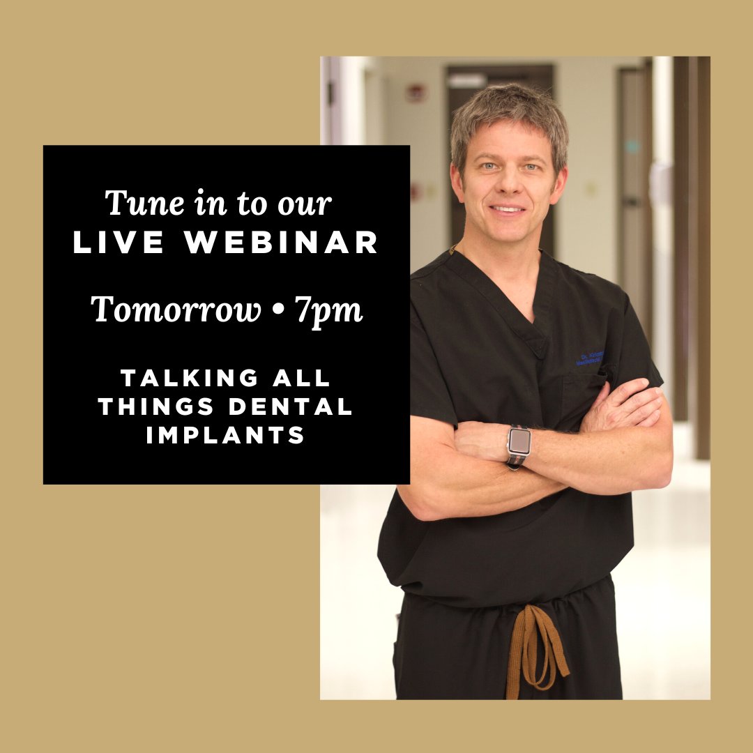 therealfacedoc's tweet photo. I'm talking all things dental implants, and answering your questions live. See you tomorrow!

Register here: https://t.co/sxWf1RKLUK https://t.co/1a9I6Vzpqu