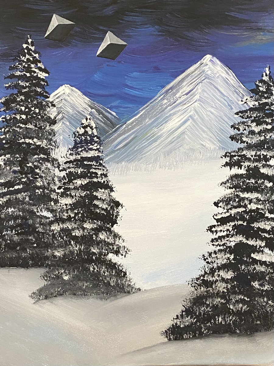 KBMArtGallery's tweet photo. KBM Art Gallery invites you to explore our online show, "Winter Nights."

https://t.co/ofAmK7as61

https://t.co/FF8ir6LCfX

"Mountain Invasion at Night"
Artist: Keri Barker Miller
Acrylic on Canvas
2023 https://t.co/sYSrKNQh9U