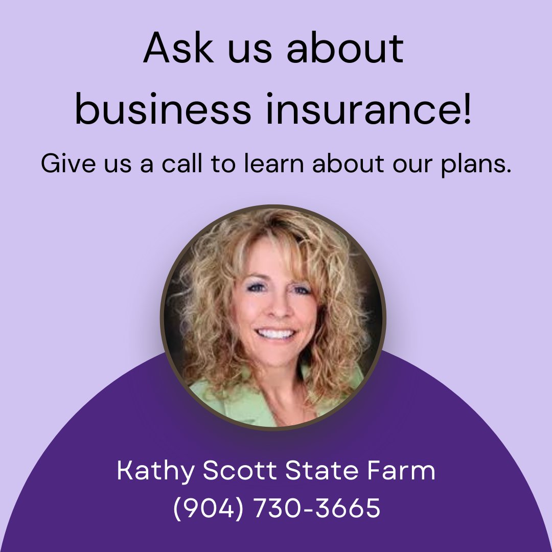 KathyScottSF's tweet photo. Need help getting insurance for your small business? Give the #KathyScottStateFarm office a call at (904) 730-3665. https://t.co/v1ac9kG7jE