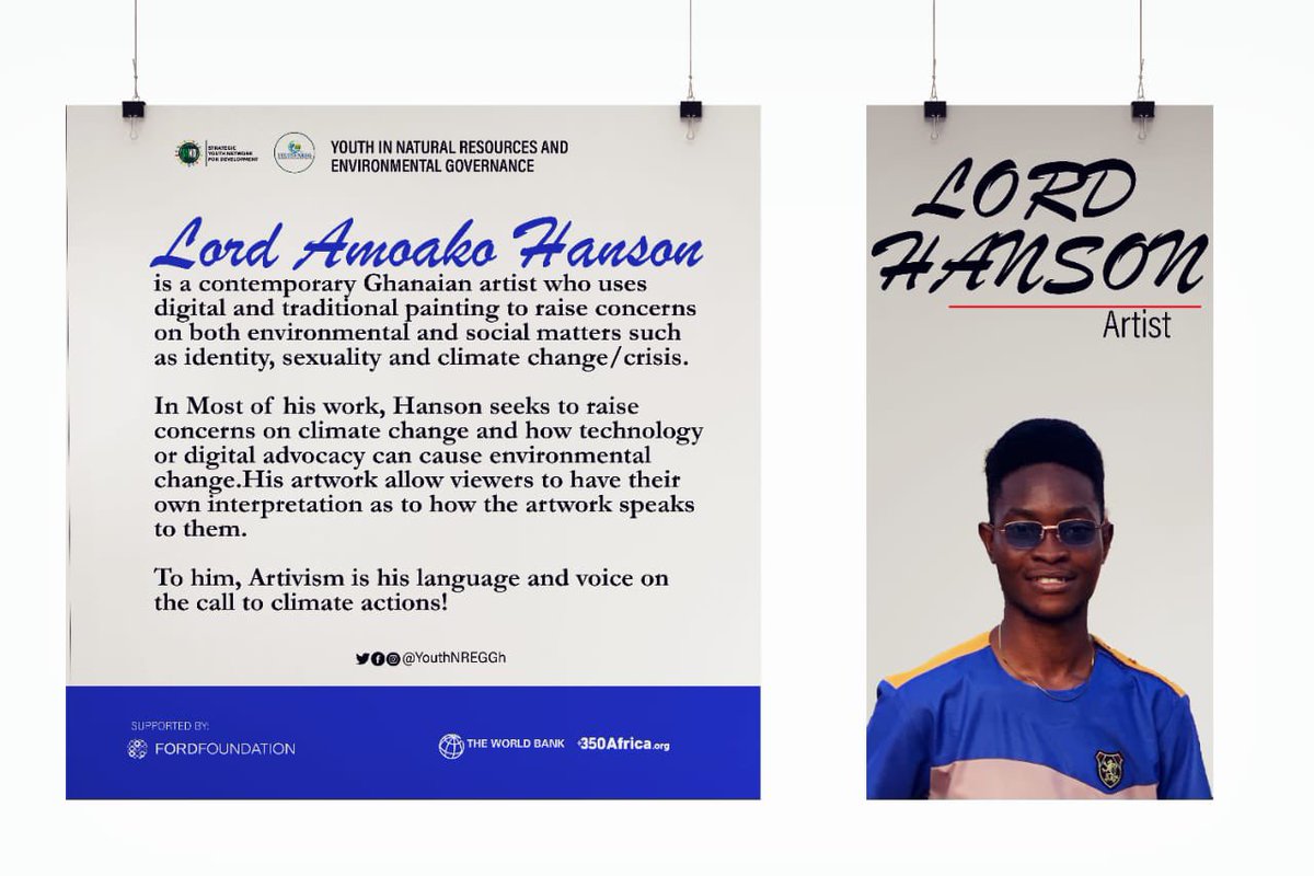 YouthNREGGh's tweet photo. Meet @KwabenaHanson9 who is using his talent to make a difference! He is championing the cause of climate change advocacy through #Artivism. Follow his profile for a dose of inspiration and a call to action! ๐จ๐ #ClimateChangeWarrior #Artivism #DigitalArtist " https://t.co/Ekh5pKPnp0