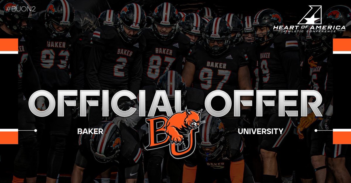 Blessed to receive an offer from <a href="/BakerU_Football/">Baker University Football</a>🟠⚫️