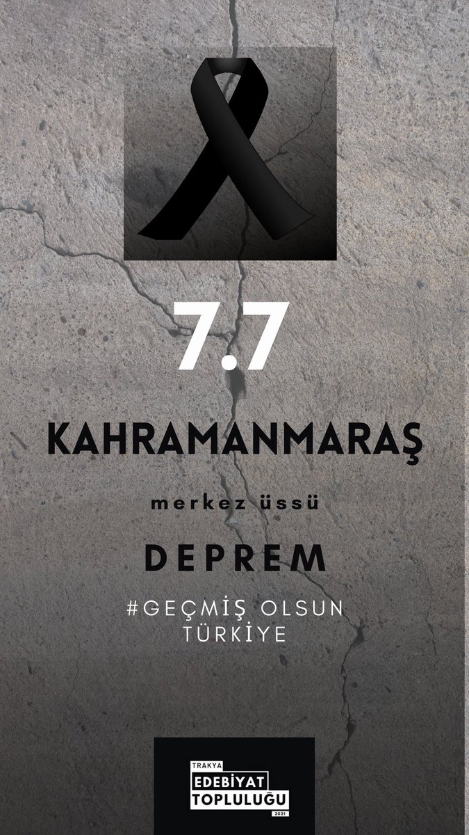 edebiyatrakya's tweet photo. @trakya_univ @ErhanTabakolu @trakyauniverse 
#deprem https://t.co/KNVdvmvGZJ