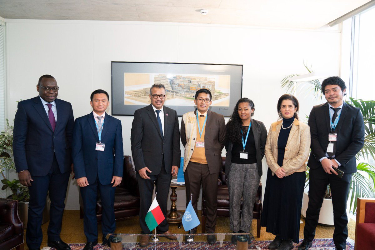 Good meeting with Minister Zely Arivelo Randriamanantany of  #Madagascar on <a href="/WHO/">World Health Organization (WHO)</a>'s priorities for next 5 years, especially primary health care strengthening. We will continue to support 🇲🇬 in how to #BeatNTDs; strengthen laboratory capacities and health workforce. #EB152