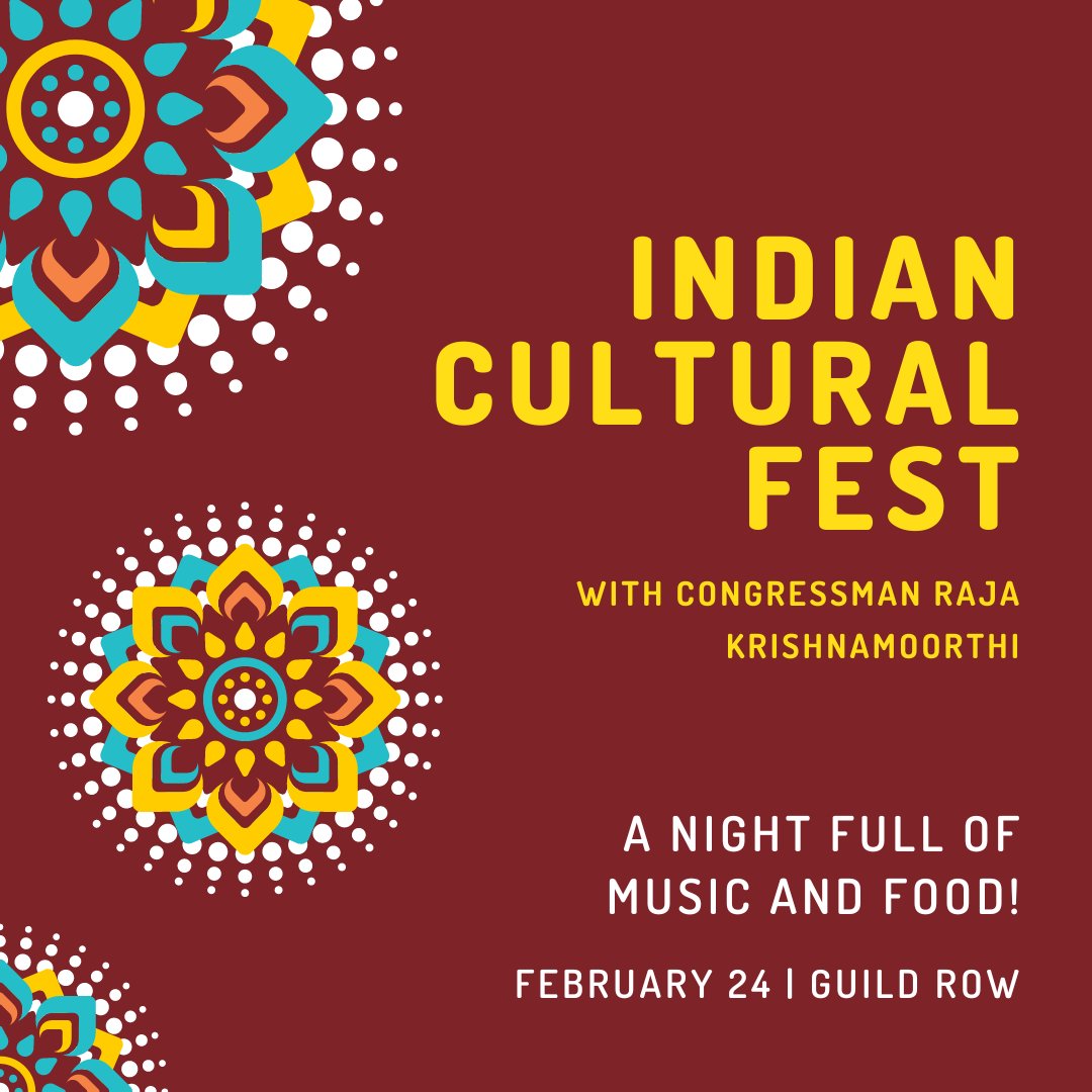 Harvard_Chi's tweet photo. The Harvard Club of Chicago invites you to an Indian Cultural Fest, including Congressman Raja Krishnamoorthi, JD' ‘00.

Savor an Indian Buffet dinner while enjoying some cultural performances.

Tickets can be bought here: https://t.co/fLEhaqPDb3 https://t.co/Qxv7duwiwk