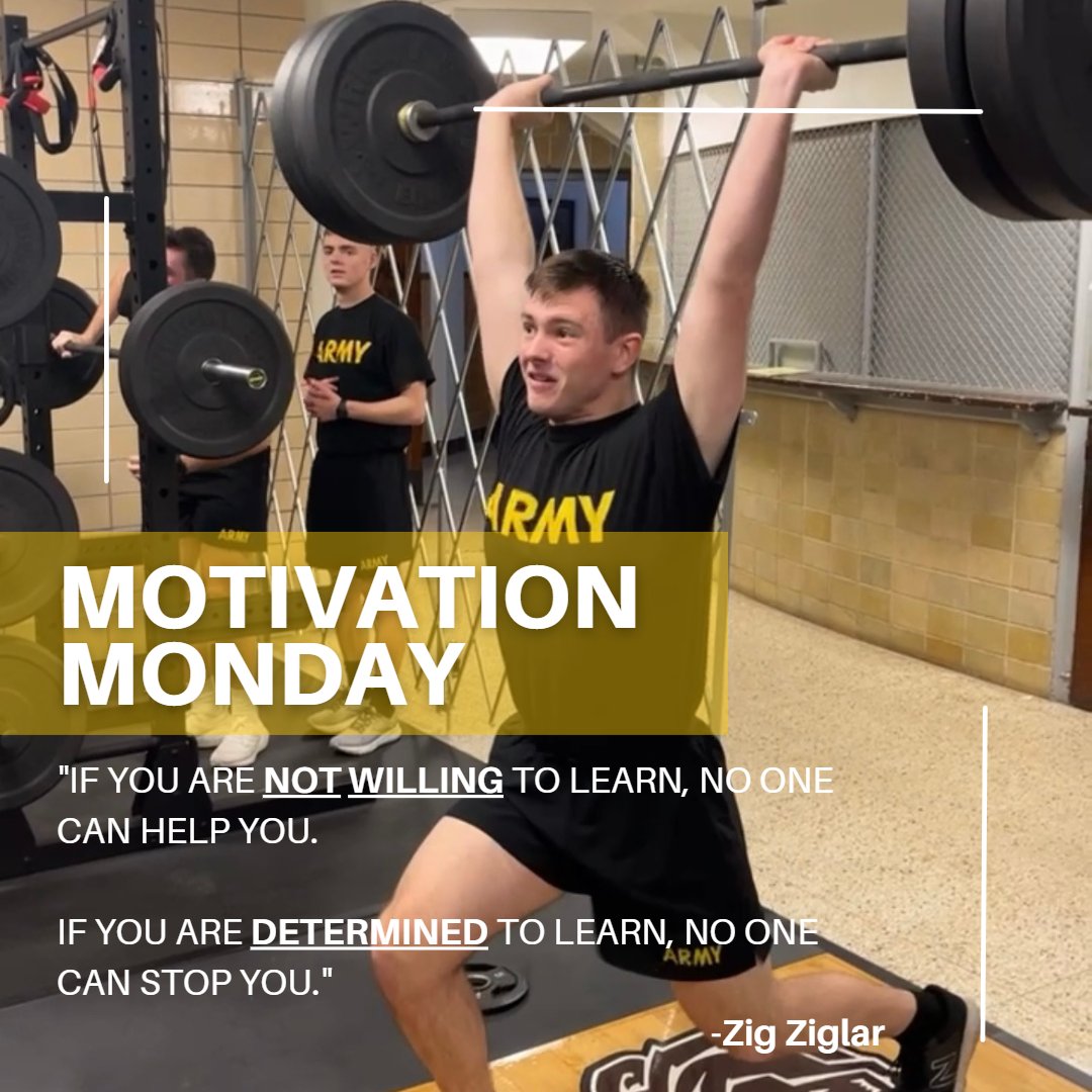 Here is a little motivation to start your week off right!

Check out our Master Fitness Trainer properly demonstrates how to perform a power clean.

#armyrotccadet #3rdbdearmyrotc #3bde #3rdbrigradearmyrotc
#leaderswanted #armyrotc #decidetolead #bearbattalionrotc #gomaroon