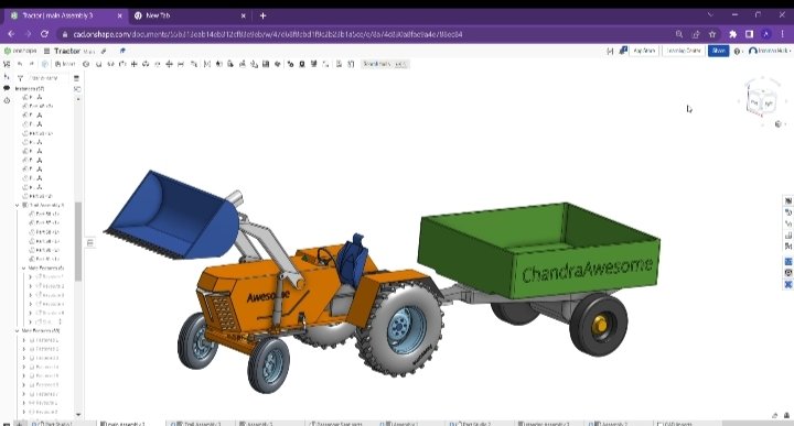 My Tractor is Updated with Trailer.

youtu.be/_c5LgCwvU1w

#onshape #caddesign #CAD #electricvehicle #Electrictractors #tractorshow #hydraulic #conceptdesign #onshapeindia #trailer #tractorparts #wheels
