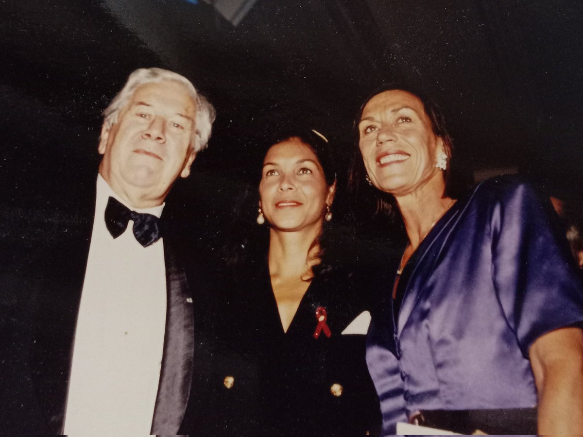 Ringham7's tweet photo. Arthur Ashe left us 30 yrs ago today. We had a Memorial Dinner for Arthur at The Grosvenor House in London. Here Jeanne Moutoussamy Ashe is Peter Ustinov, who spoke, and Ingrid Lofdahl Bentzer who organized it with Orville Brown and myself https://t.co/exbjuBZpzN