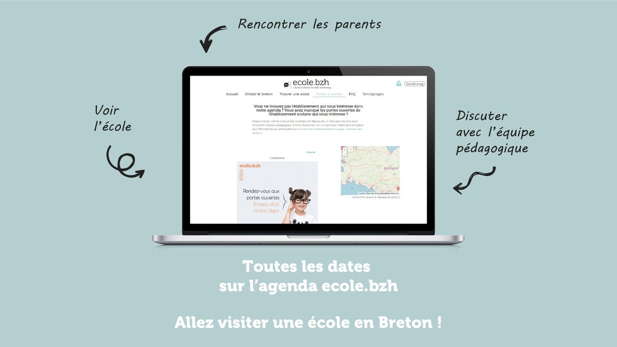 Ce sont déjà les #portesouvertes dans les #écoles de #Bretagne! Dès la #maternelle, près de 400 écoles proposent des filières en #breton dans un ensemble de 3 réseaux d'écoles publiques, privées ou associatives allez les visiter grâce à l'agenda du site ecole.bzh🙌