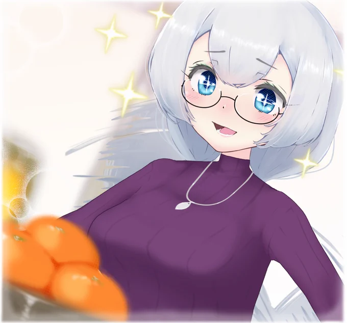 ずんだもん「キョーコ。朗報なのだ」もち子「おお!おみかん!おみかんではありませんか!」ず「なのだ。八百屋さんがご褒美にくれたのだ」も「300!」ず「安い」も「500、いや800!」ず「売った!夕飯の後にでもとっとくといいのだ」も(モグー!)ず「…聞いちゃいねえのだ」 #進捗 