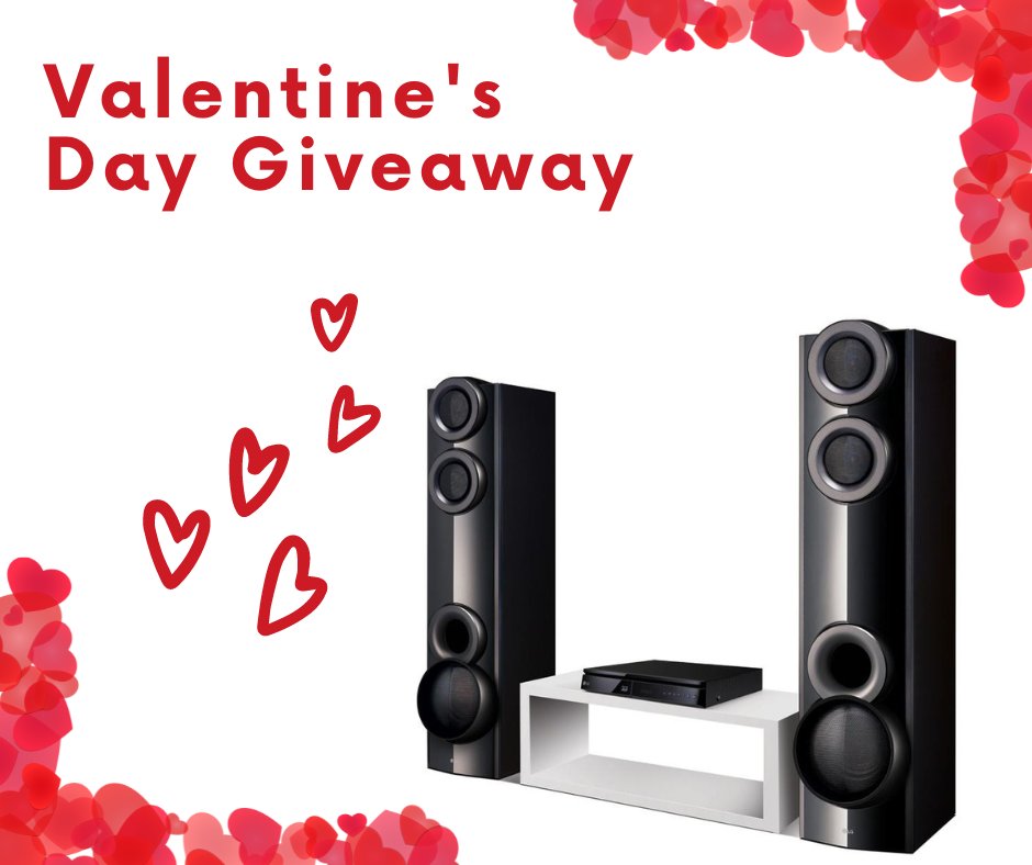 #ValentinesDay is all about sharing the love! I will be doing my part by giving away one amazing LG 1000W Home Theater System. All you have to do:
1) Like this post 
2) Quote Retweet &amp; tag 2 friends 
3) Follow <a href="/fadyhocheimy/">Fady Hocheimy</a> 
Deadline is 14 Feb 2023.