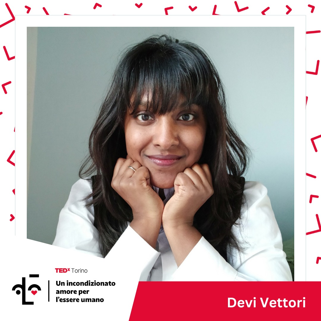 TEDxTorino's tweet photo. Devi Vettori è una formatrice su tematiche adottive e narrazione, appassionata di storie.

Presidente e co-fondatrice dell’associazione Legàmi.

🎟️ https://t.co/JgdpndEy5L
🗣️ https://t.co/HJxtvf4Hp8  

#tedxtorino #amore #tedxspeaker https://t.co/q7fwO1xMhT