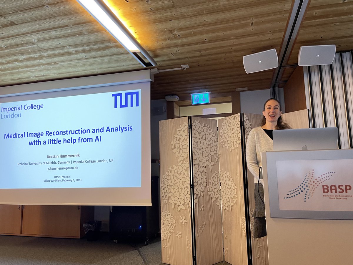 After exciting session on next gen black hole imaging, “our“ session on medical image recon and analysis - fab intro from ⁦⁦<a href="/khammernik/">Kerstin Hammernik</a>⁩ , great talks and posters from Andreas Hauptmann, Thomas Küstner, Danny Alexander, Ender Konukoglu, Reinhard Heckel… #BASPFrontiers