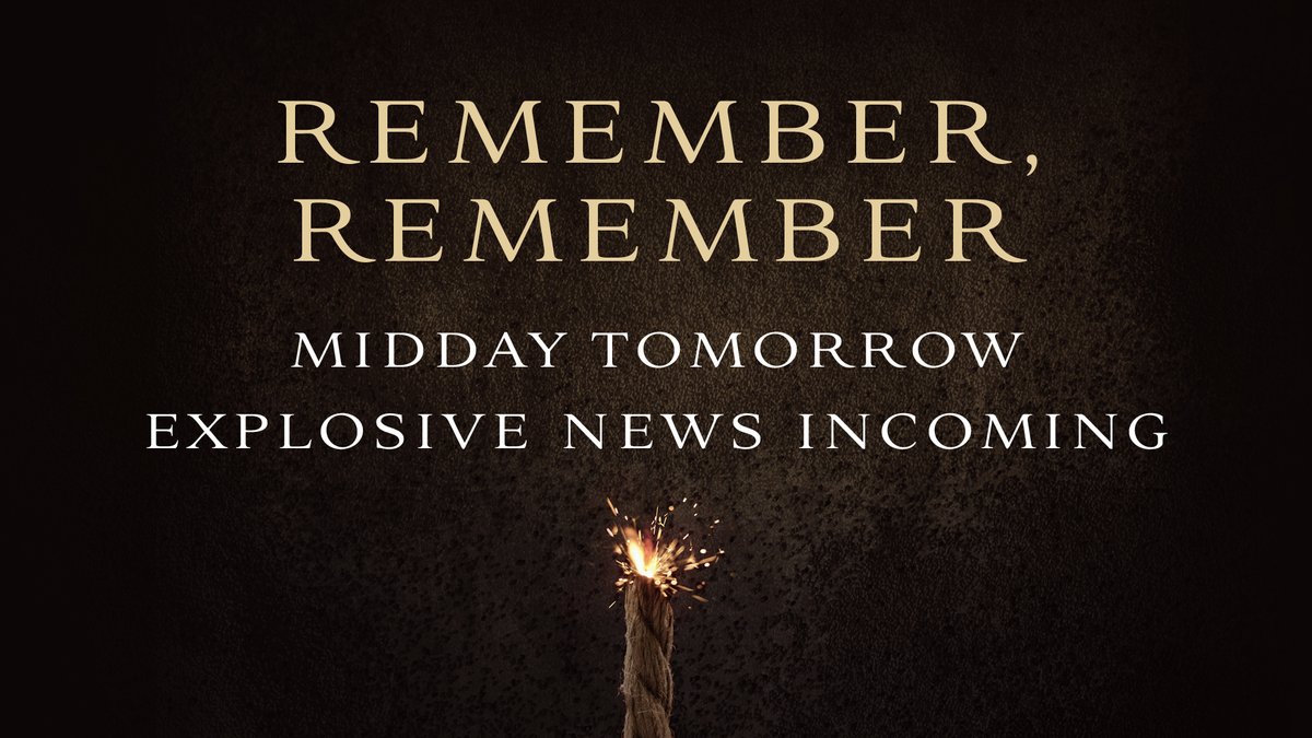 Stand by plotters... we've some fiery news coming your way tomorrow 🔥

Make sure you #RememberRemember to check back here for our explosive announcement! 💥

#TreasonTheMusical #TreasonMusical