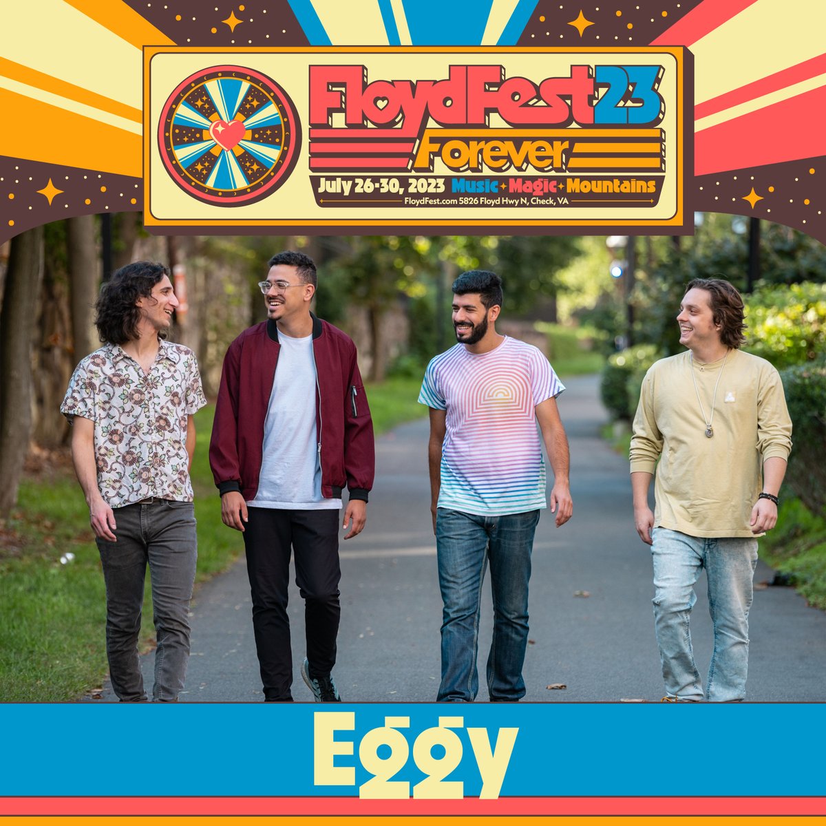floydfest's tweet photo. Eggy’s music traces the full spectrum of emotions evoked by a life well-lived alongside friends well-loved.
FloydFest 23~Forever (July 26-30, 2023) | https://t.co/rK9ul39A6t
#music #magic #mountains #FloydFest #Forever #onward #FF23 #newland #newhome #smallercapacity https://t.co/bcgHKfGWUI
