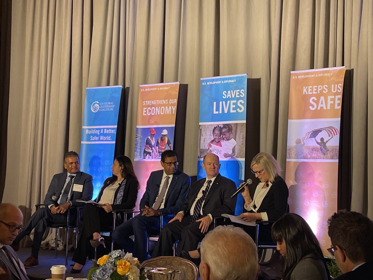 MuskensW's tweet photo. ⁦@USGLC⁩ #midatlanticsummit23 in #delaware Panel on global health and climate change with ⁦@amazon⁩ ⁦@ChrisCoons⁩ ⁦@USAID⁩ https://t.co/rOrULvNGco