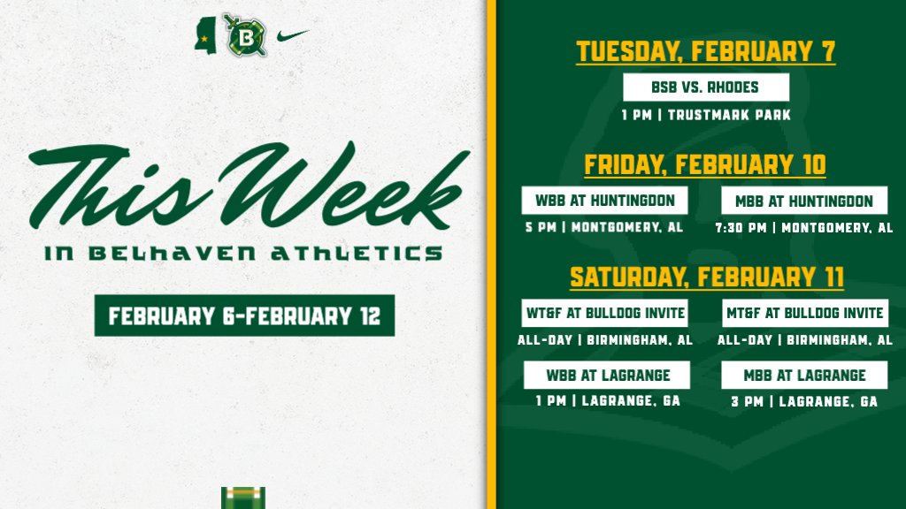 𝙏𝙝𝙞𝙨 𝙒𝙚𝙚𝙠 𝙞𝙣 𝘽𝙡𝙖𝙯𝙚𝙧𝙨 𝘼𝙩𝙝𝙡𝙚𝙩𝙞𝙘𝙨⚔️

The Blazers return to the diamond Tuesday while both Track &amp; Field and Basketball head east for weekend road trips

#GoBlazers