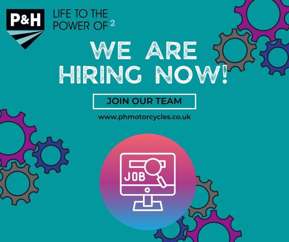 For the latest job roles available please see our jobs page and send your CV and cover letter to enquiries@phmotorcycles.co.uk #newopportunities #jobopening #motorcycleindustry #westsussexjobs #westsussex