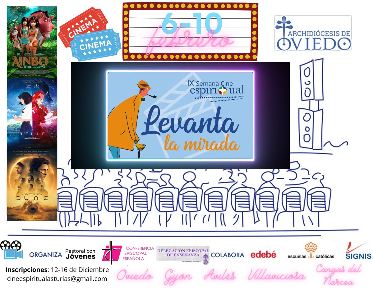 Más de 3600 alumnos y más de 200 profesores de la escuela pública y concertada de Asturias participan esta semana en la IX Semana de Cine Espiritual
#Reliesdecine <a href="/Educastur/">Consejería de Educación</a> <a href="/ArchiOviedo/">Arzobispado Oviedo</a>