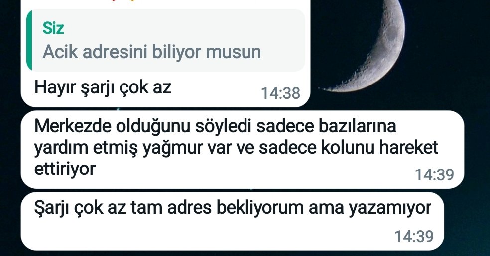 YETKİLİLERDEN YARDIM BEKLİYORUZ ARKADASIMIZ ENKAZ ALTINDA !
#ENKAZALTİNDAYİM 
Tam adresi alamiyoruz, koordinatları elimizde
38.18365° N, 38.04987° E
Gözene mahallesi MALATYA
LÜTFEN YARDIM EDİN 
#Malatya #deprem #DEPREMOLDU #AFAD #enkazaltındayım #ACİL #Enkaz #AHBAP #Yardımedin