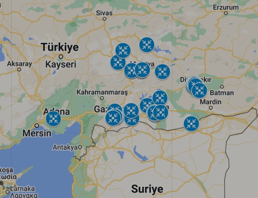 Bu bağlantıdan deprem bölgelerindeki toplanma alanlarını görebiliyormuşuz.

go.ahb.app/guvenliharita