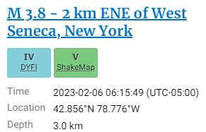 pathammer's tweet photo. From the USGS... 3.8 quake with an epicenter in West Seneca. @WGRZ https://t.co/b0pRe5ebjo