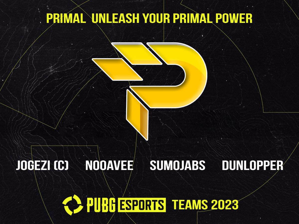 odessk1n's tweet photo. Next one #EMEA @PUBGEsports team in 2023 will be 
🇫🇮PRIMAL🏹 - "Unleash your primal power"
Team roster:
Jogezi (Captain @JogezPUBG), NooaVee (@MikkanenNooa), SumoJaBs (@sumojabs), Dunlopper (@DuniPUBG)

All rosters confirmd

@LiquipediaPUBG @ItsNemra https://t.co/ED0JXqhhPV
