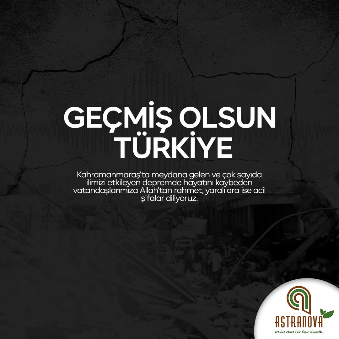 Geçmiş olsun Türkiye!