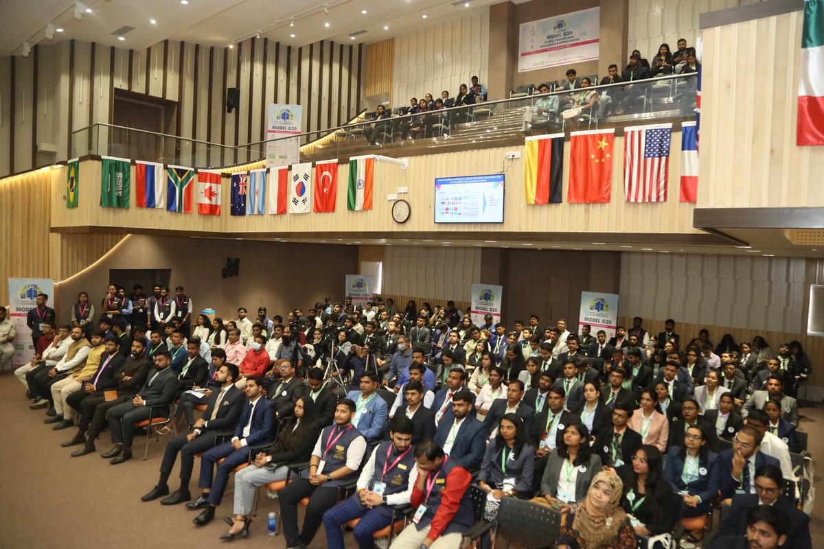 iidlpgp's tweet photo. It's been one week since @iidlpgp organised India's first model G20 and we are majorly missing all the delegates and guests 
#IIDL #ModelG20 #ModelG20Summit #MILM #majormissing #throwback https://t.co/pPQ5TROoDA
