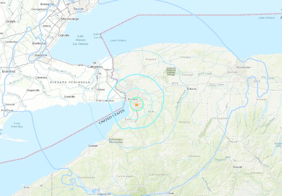 Good morning Buffalo!  More on this morning's M3.8 earthquake here: ow.ly/PAj150MKo1m .  Please let us know what you felt here: ow.ly/p5rz50MKo1n #WestSeneca #NY