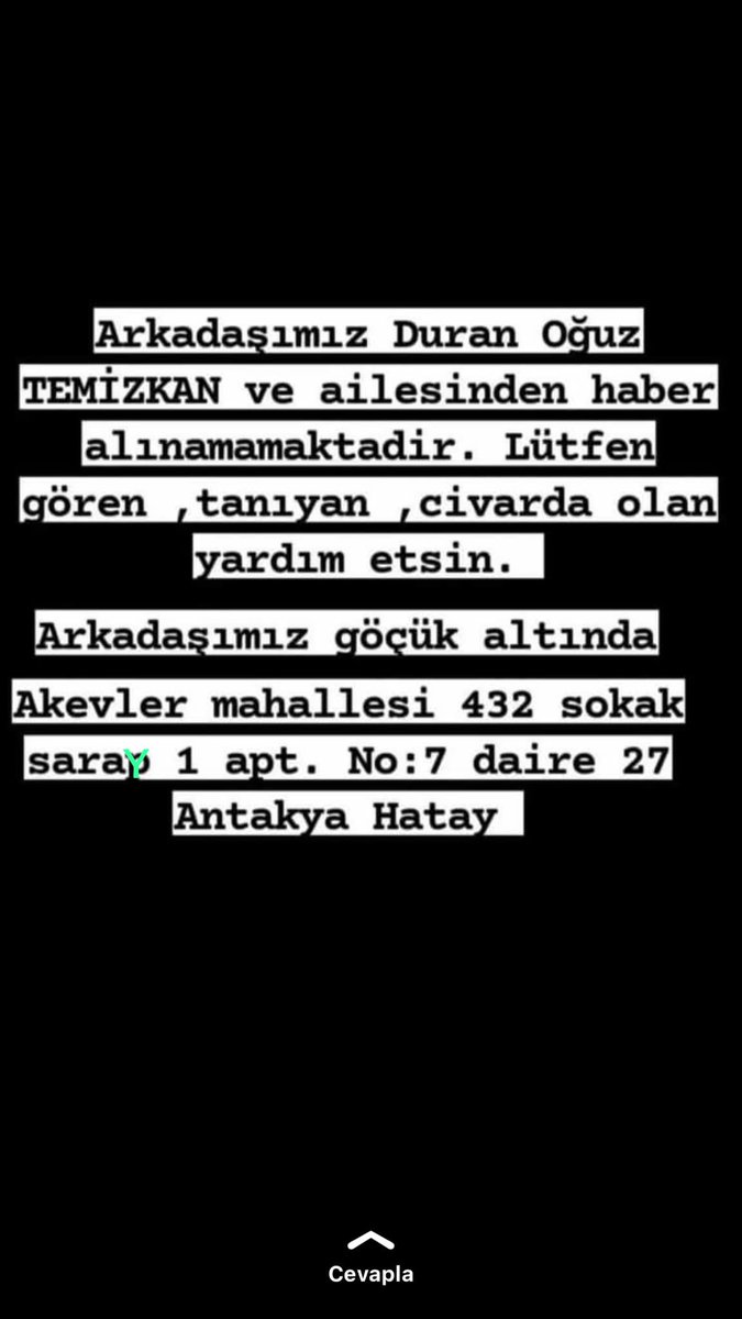 c_alisatim's tweet photo. #depremhatay 
@AFADHatay https://t.co/jm1yFnaj3w