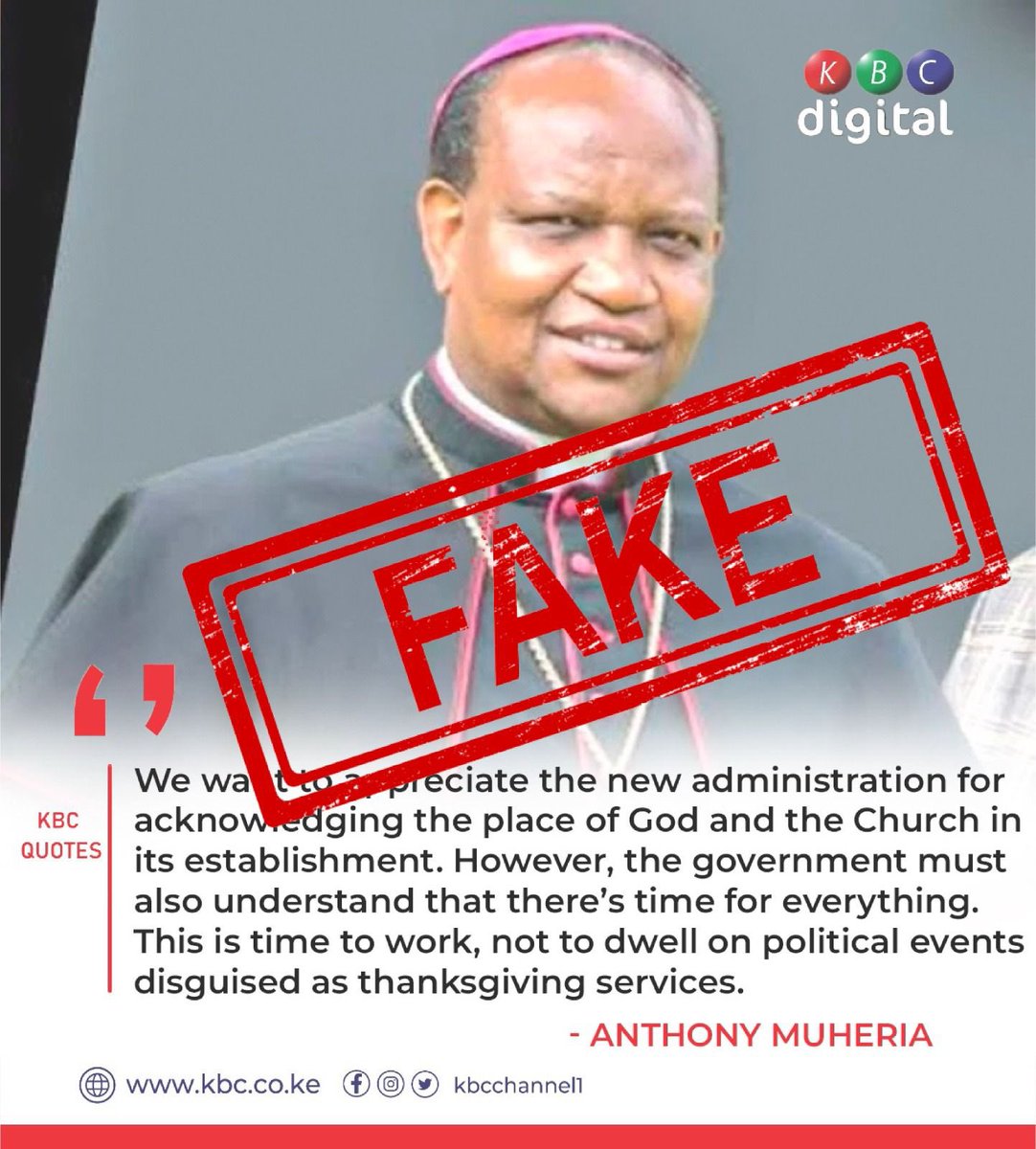 bishopmuheria's tweet photo. This statement attributed to me is inaccurate. Please listen to clip. I hope the mistake is in good faith… https://t.co/GVVlZibS0F