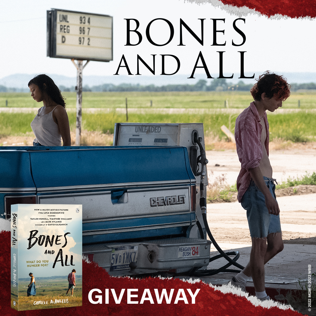WarnerBrosUK's tweet photo. GIVEAWAY! RT &amp; Follow by 6.3.23 for your chance to #win one of two copies of #BonesAndAll by Camille DeAngelis.

Own the adaptation starring Timothée Chalamet &amp; Taylor Russell on Limited Edition combi pack Blu-Ray &amp; DVD exclusively @hmvtweets now! 

T&amp;Cs: https://t.co/BBdJUUoaFE https://t.co/po0E6Thi1H