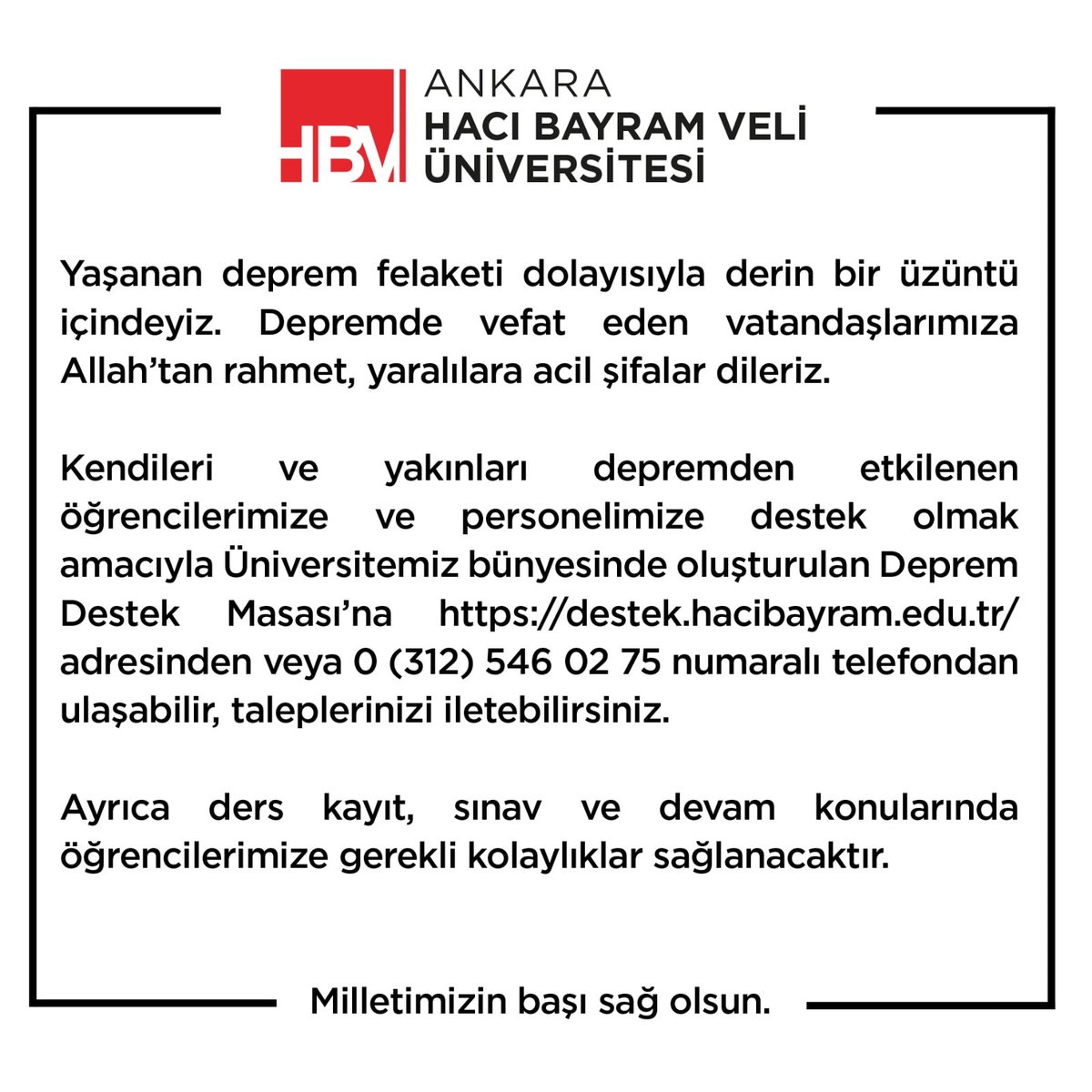 Ankara Hacı Bayram Veli Üniversitesi (@hacibayramedutr) on Twitter photo 