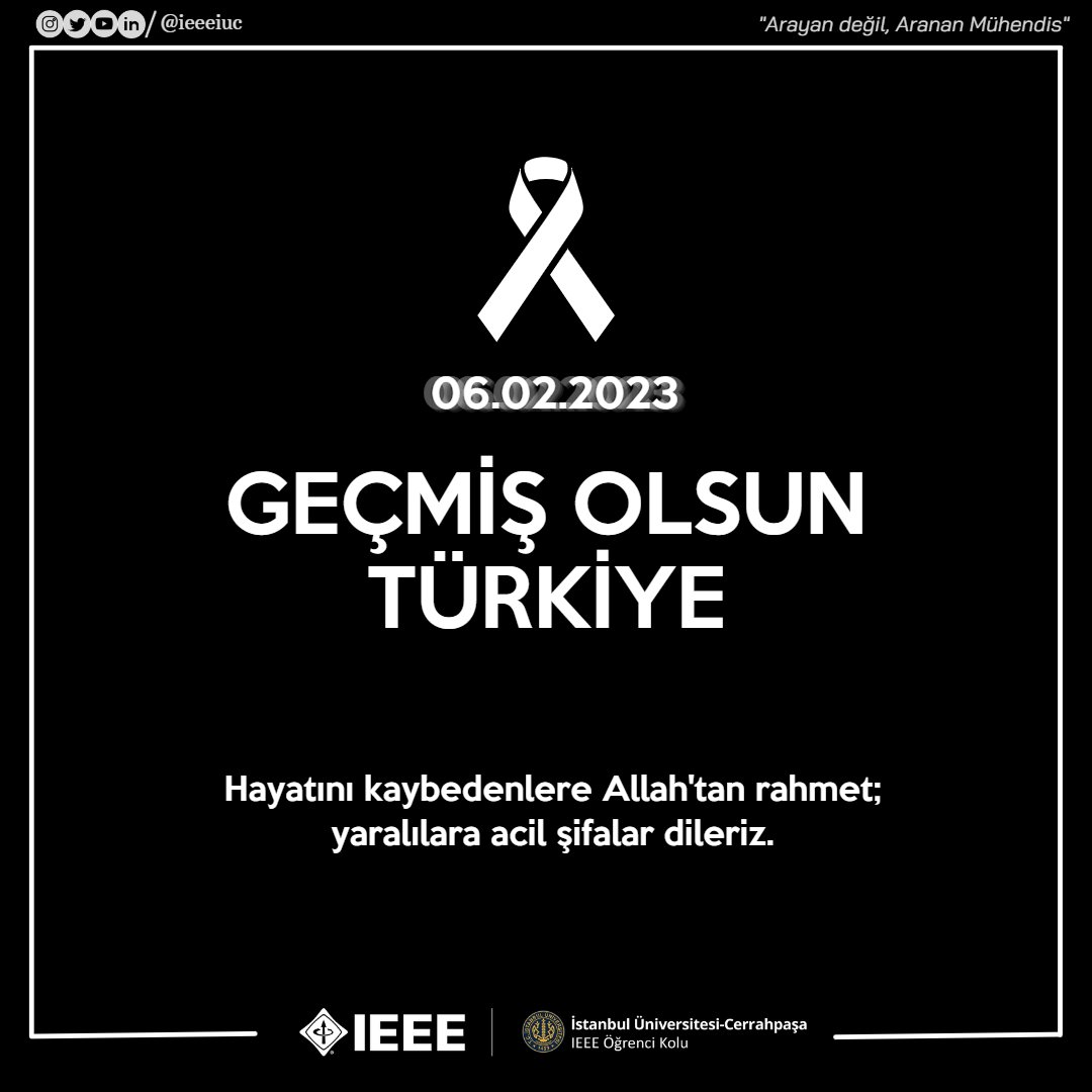 Kahramanmaraş'ta gerçekleşen depremden etkilenen herkese geçmiş olsun dileklerimizi iletiyoruz.

Deprem nedeniyle hayatını kaybedenlere Allah’tan rahmet, sevenlerine başsağlığı, yaralılara acil şifalar diliyoruz.

#deprem