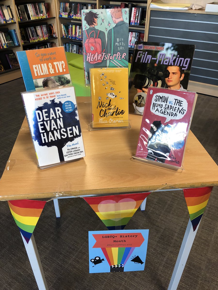 It’s #LGBTQHistoryMonth🏳️‍🌈! 

Throughout February, we’ll be celebrating the LGBTQ people who work #BehindTheLens in the film, tv, and music industry! 

What do you think of our displays?

#SchoolLibrary #Library #SchoolLibraries #BookDisplay #LGBTQBooks