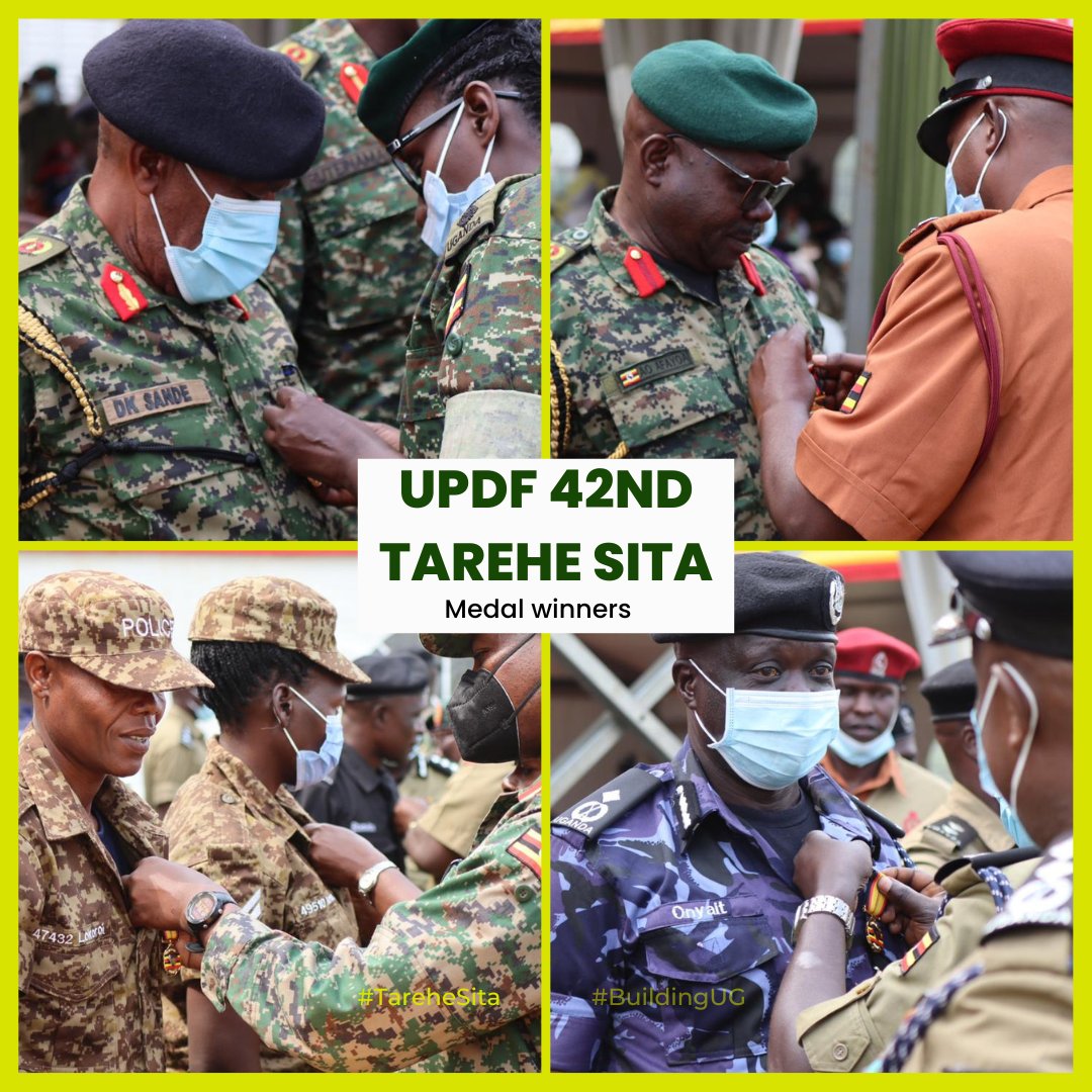 AidenOwa's tweet photo. President Museveni giving out #TereheSitaUG medals
#UPDFat42 @updf_ at Mbarara district. https://t.co/kMoQmtSYx1