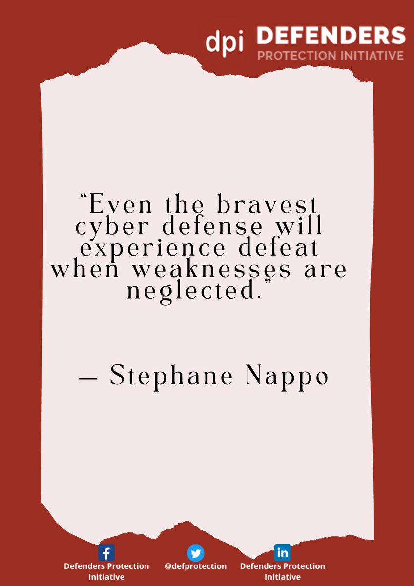 defprotection's tweet photo. “Even the bravest cyber defense will experience defeat when weaknesses are neglected.”
#DigitalSecurityAlliance https://t.co/rtoyITx7sg