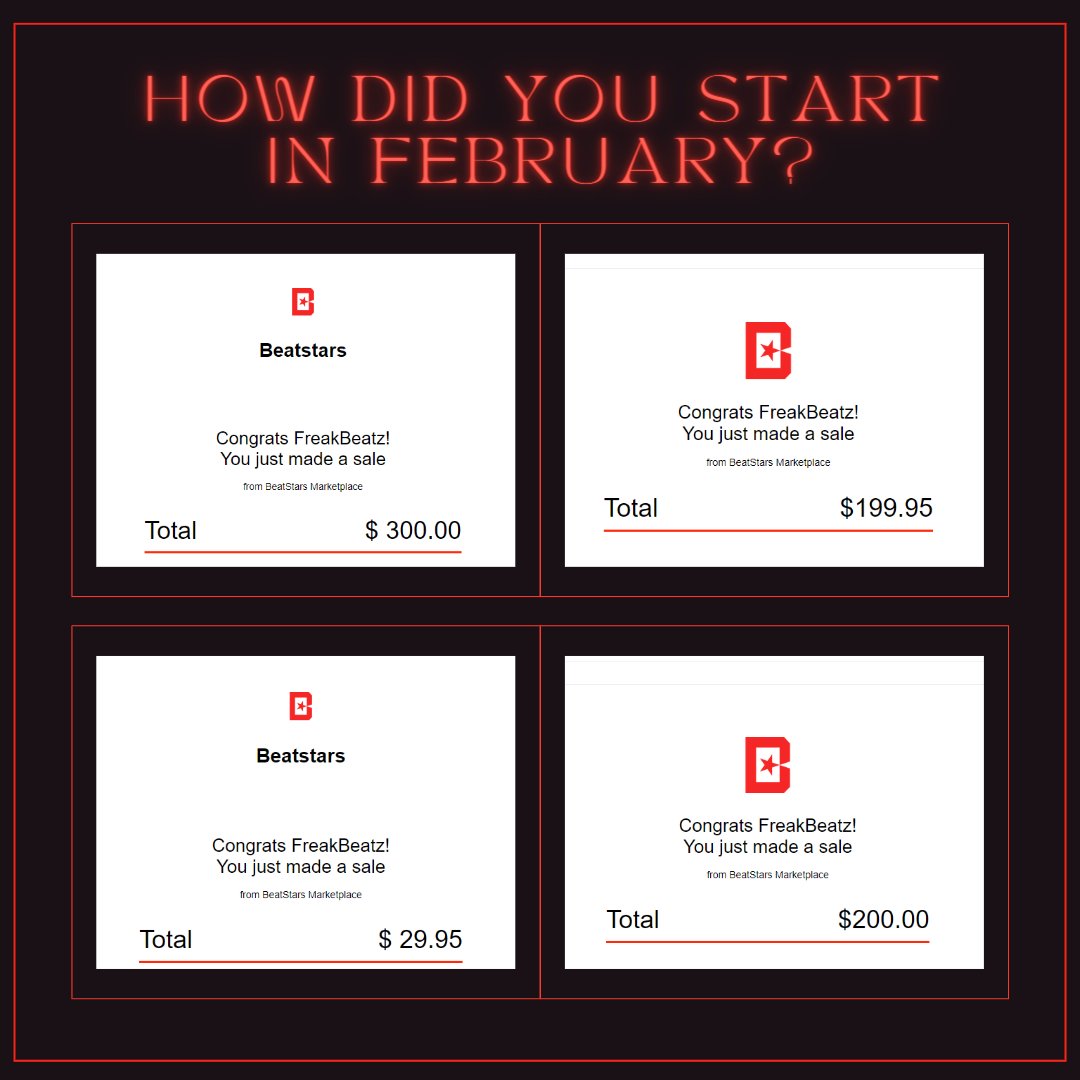 FreakBeatzMusic's tweet image. Hard work in this year!💪Sales are only growing! 🤑 @BeatStars  #beatmaker #music #Producer