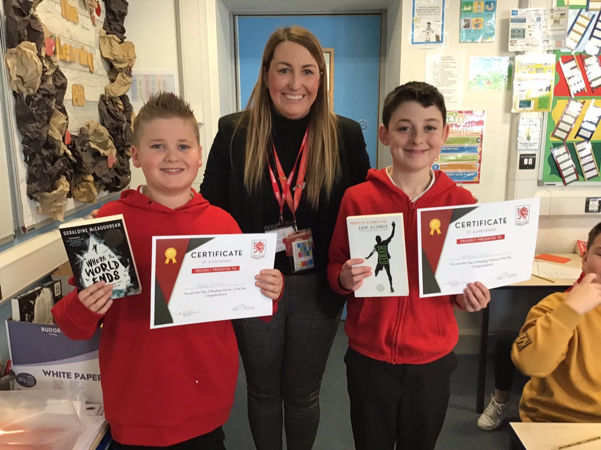YsgolHalfway's tweet photo. Well done to Matthew and Teddy who are Year 6 reading warriors of the week awarded by @CoedcaeSchool 📚📖
#ccchwllc #ccchwvis https://t.co/8LN0OtcEWu