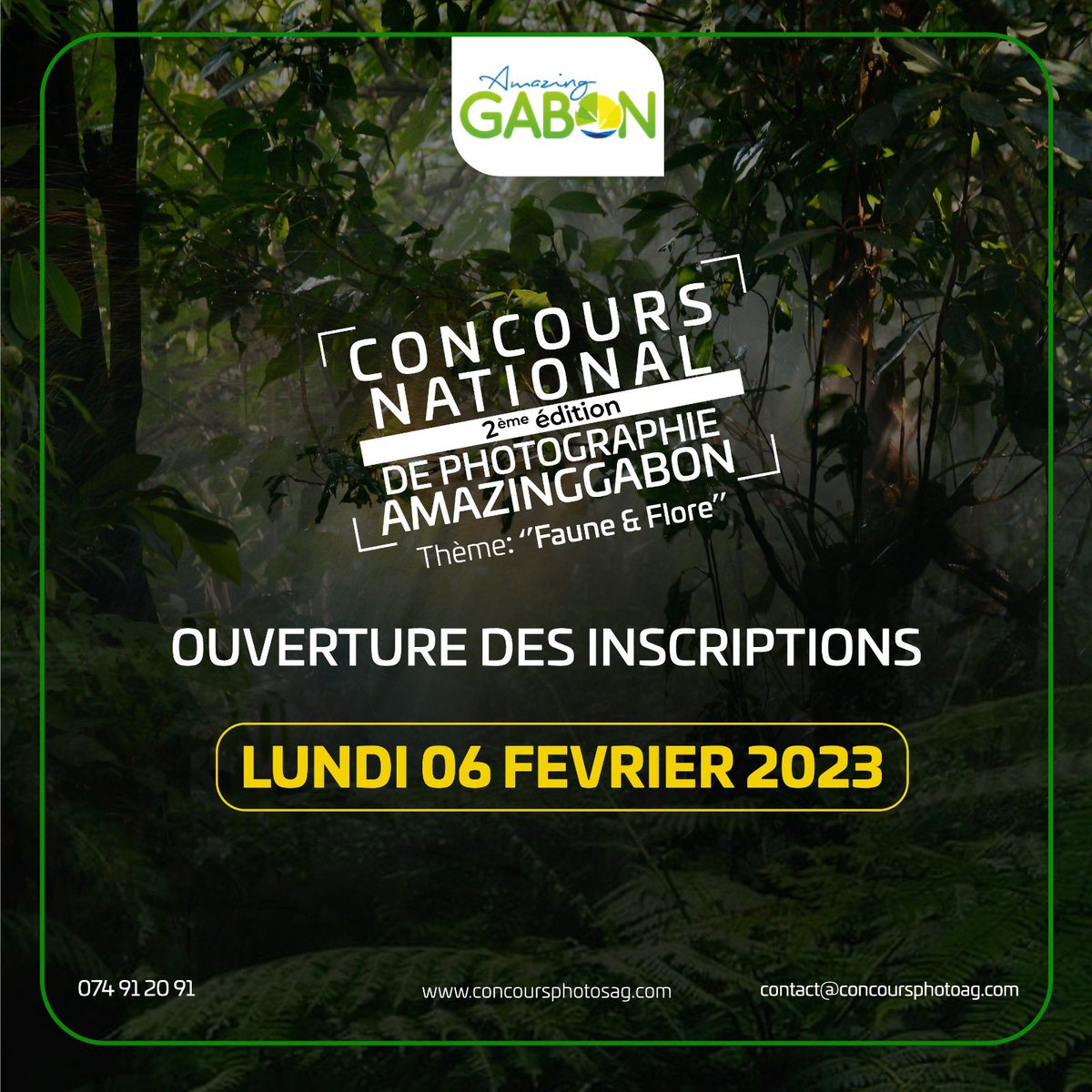 AmazingGabon's tweet photo. https://t.co/8J7A9g8ehO pour s’inscrire au Concours National de Photographie AmazingGabon, info et règlement sur https://t.co/j9nGGSuKHO #amazinggabon #Gabon #coucours #concoursphotoag #photo #photographer #photography #faunaflora #photographylovers https://t.co/0YhbaGW2oq