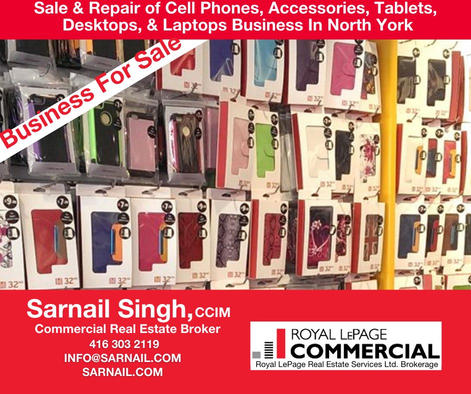 #ccim #ibba #rlp #royallepage #royallepagecommercial #commercial #business #businessforsale #cellphone #mobilephone #phoneaccessories #cellphonerepair #phonerepair #mobilerepair #northyork #toronto #gta #desktoprepair #laptoprepair #realtor #realestate