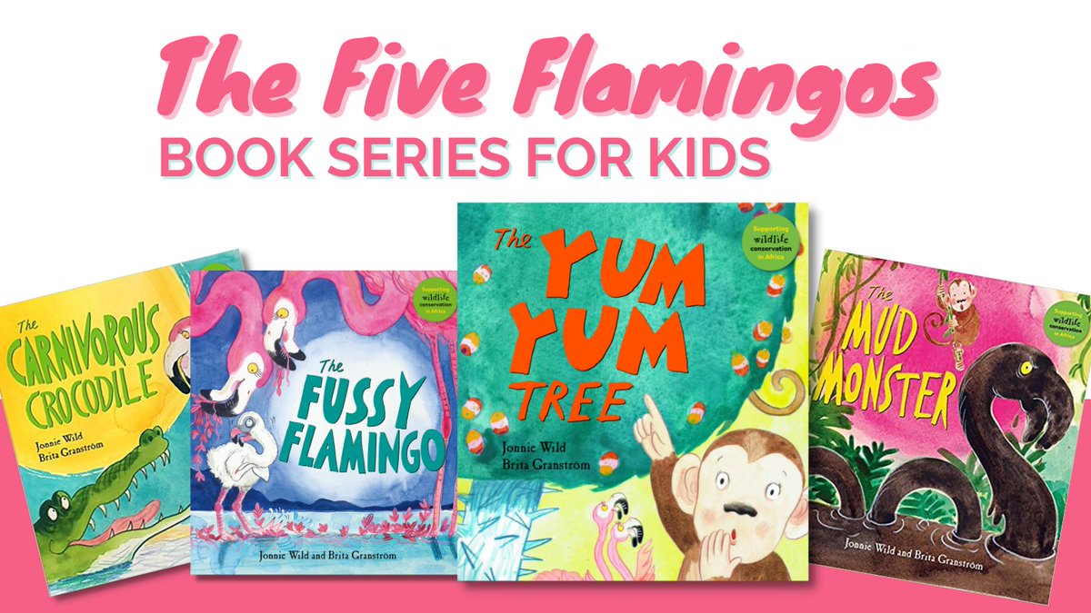 The5Flamingos's tweet photo. Our Five Flamingos children’s #book series features a #crocodile who needs to learn a lesson, a cheeky #monkey, a fussy #flamingo, and a very muddy bathtime tale! Plus our books support wildlife #conservation. Find out more https://t.co/yo3C4BFCc0
#kidsbooks #reading https://t.co/F23fCLTOIz