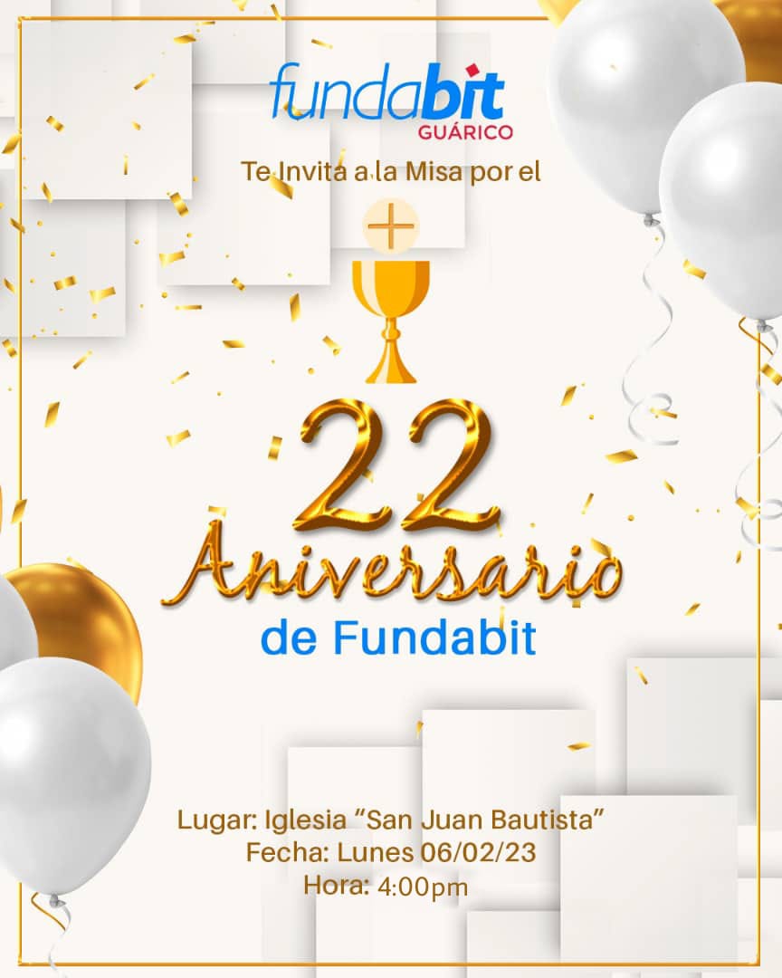 Iniciamos la semana felicitando a todos y a cada uno de los trabajadores de .<a href="/fundabitguaric2/">Fundabit Guárico</a> que dan vida en los espacios Cbit, en ésta hermosa patria  Venezuela.🎉🖥️🇻🇪
<a href="/NicolasMaduro/">Nicolás Maduro</a> <a href="/_LaAvanzadora/">Yelitze Santaella</a>
#22AñosDeRevoluciónTecnológica  #SomosFundabit 
#SomosInnovaciónTecnológica