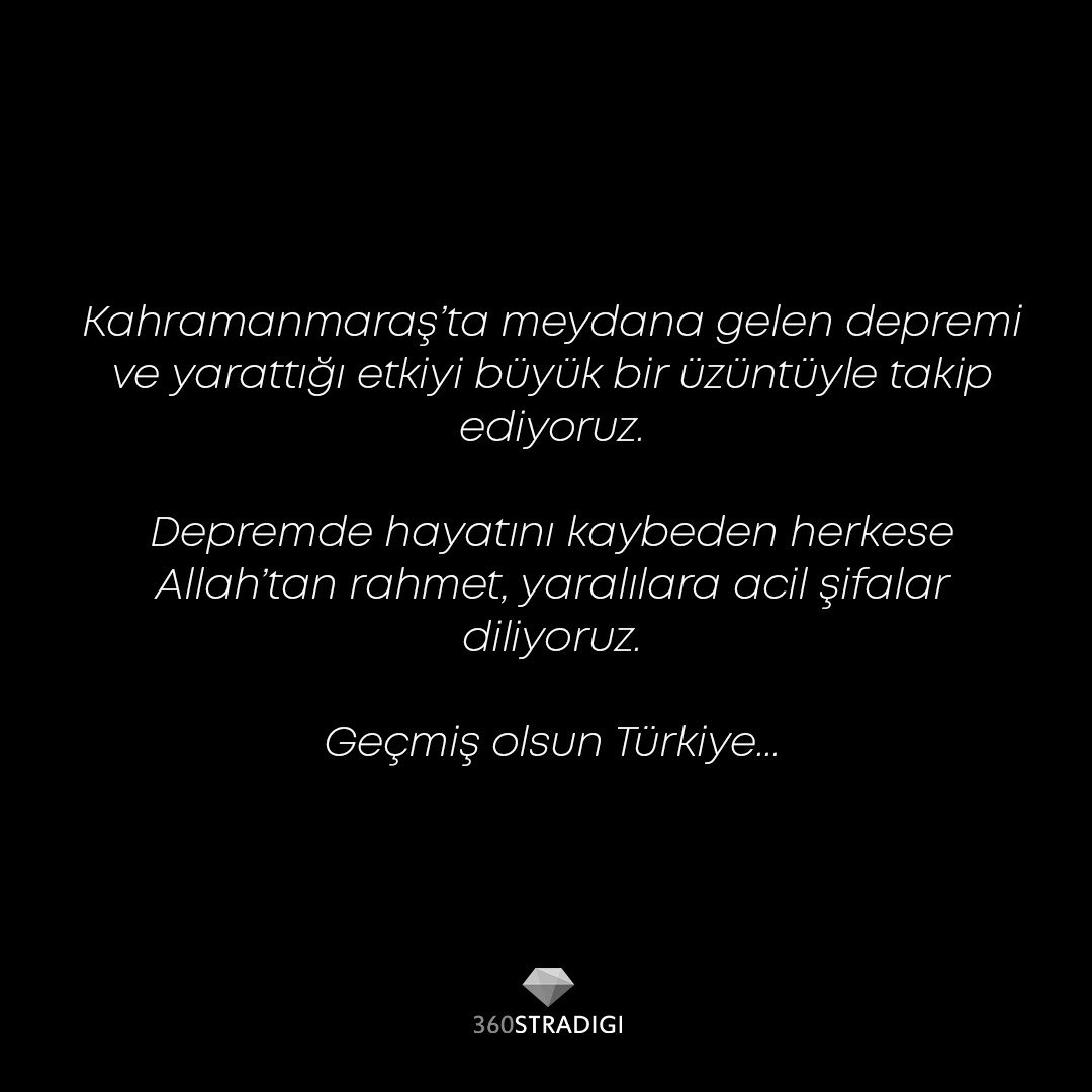 Geçmiş olsun Türkiye… #deprem