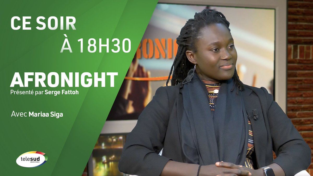 Ce soir <a href="/MariaaSiga/">Mariaa Siga</a> occupe les antennes de #Telesud pour nous parler de son parcours, ses projets, ses influences et ses dernières productions dont la toute dernière « Le murmure des anges ». 

📺Ce soir à 18h30, Afronight⎮En direct sur telesud.com