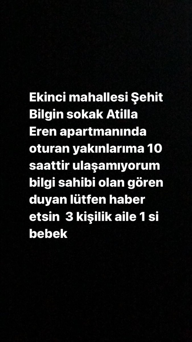 Yıkılan apartmanda en kaz altında kalan tanıdıklarımız var lütfen mesajı yayalım 1 i bebek <a href="/haluklevent/">Haluk Levent ( Ahbap Ekibi )</a> <a href="/AFADBaskanlik/">AFAD</a> <a href="/OguzhanUgur/">Oğuzhan Uğur</a> <a href="/KendineMuzisyen/">Kemal Can Parlak</a> #antakya #deprem #Turkey #ACİL #AFAD #Hatay #ENKAZALTİNDAYİM