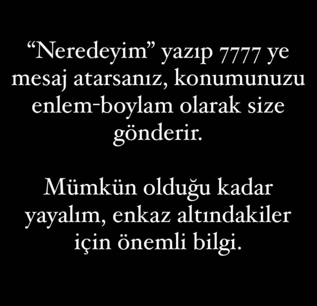 Önemli!!!
Neredeyim => 7777