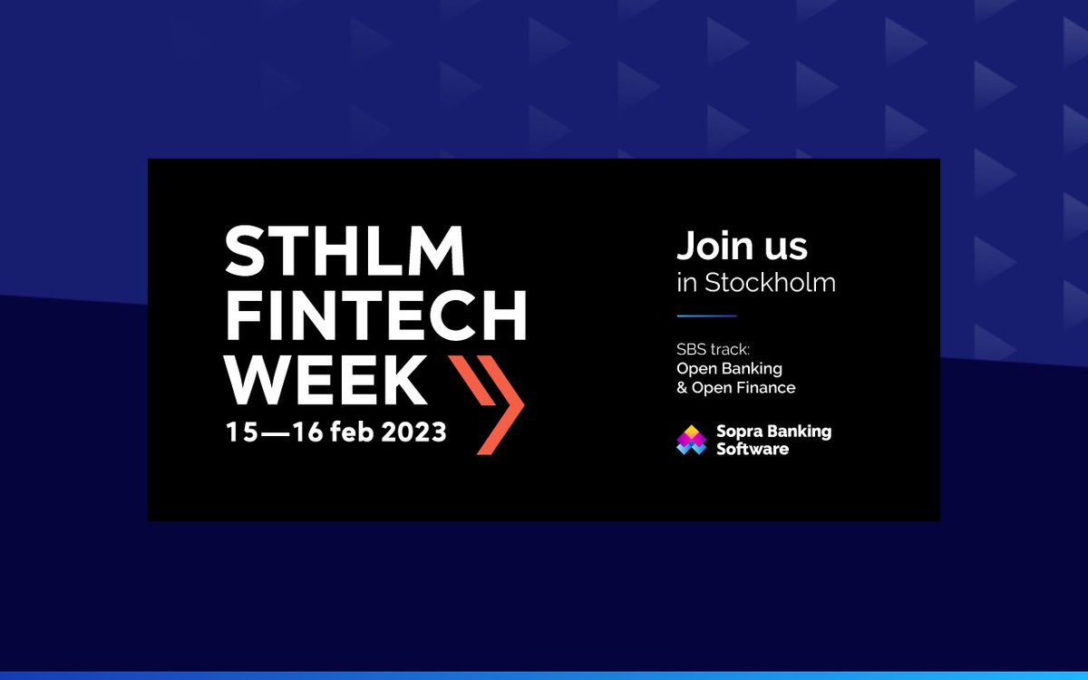 SBS_Software's tweet image. 🔥 15-16 February 👉 book your agenda!

We are pleased to sponsor Sthlm Fintech Week, a local event with a global resonance.

Meet the major players in open banking, regulations and payments around exclusive keynotes, panels and conferences 👉 bit.ly/3RDNjKU