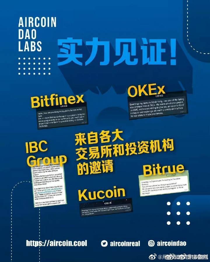 #AirCoin
#AirChain
#AirNFT
<a href="/AirCoinreal/">AirCoin DAO Labs</a>
<a href="/AirCoinrealCN/">AirCoin DAO Labs 中文</a>
大格局者都在合作共赢，
小格局者还在单打独斗！
没有人会为了别人梦想全力以赴
但一定会为了自己梦想全力以赴

2023年AirCoin强大的应用生态在社区所有伙伴的努力下，AIR必将火遍全网

 #ETH  
#Binance #Coinbase