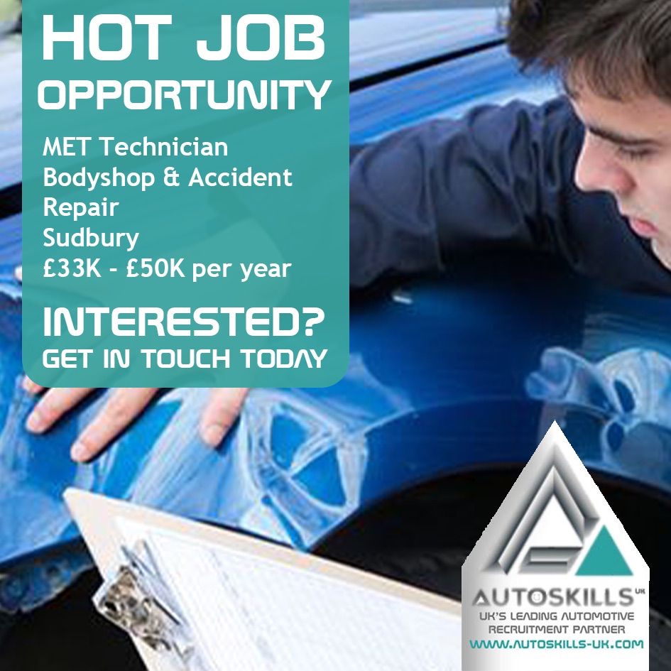 🔥HOT JOB🔥
MET Technician 
Bodyshop & Accident Repair 
Salary - £33K to £50K a year  
Location - Sudbury  

Click here to apply:
buff.ly/3HDEhZG

#automotive #automotive #sudbury #sudburyjobs